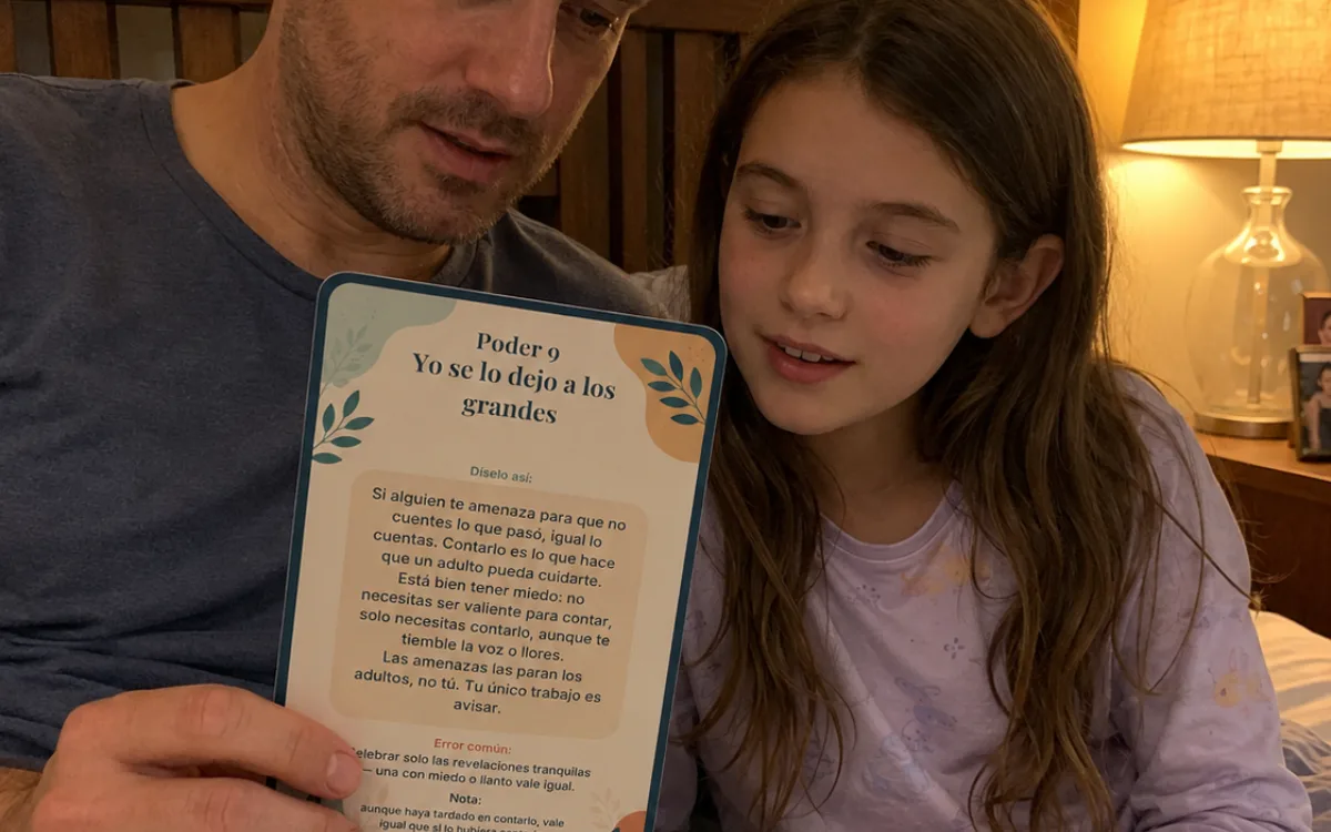 El dorso de la tarjeta «Yo se lo dejo a los grandes»